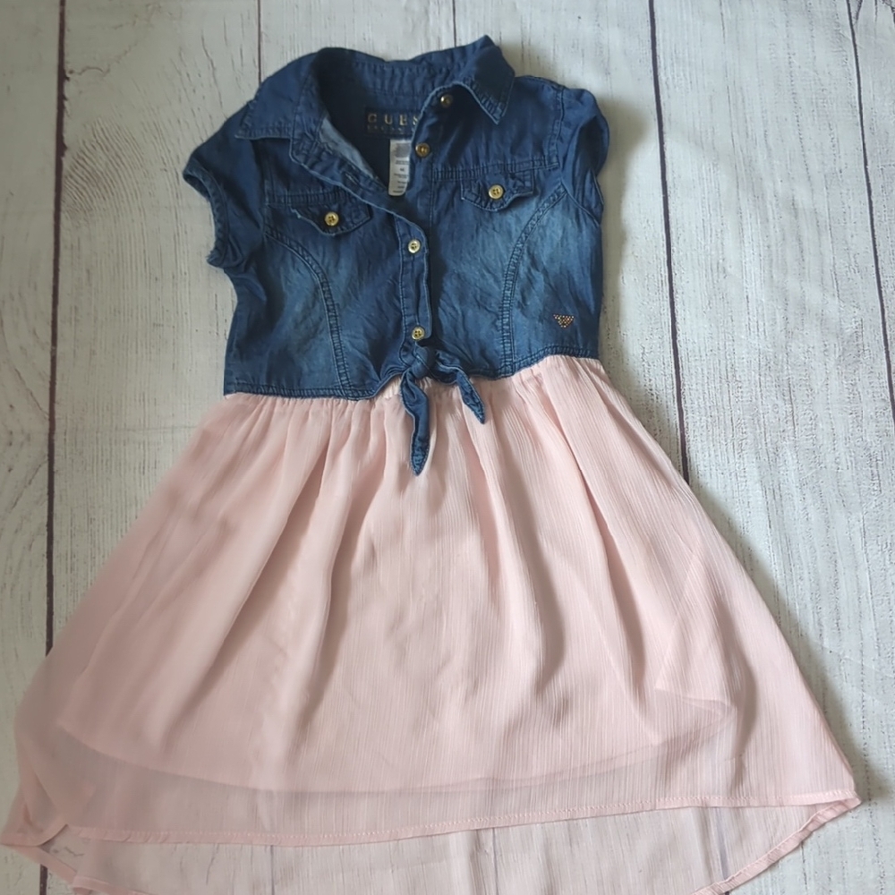 Guess Blue and Pink Casual Kids Dress
